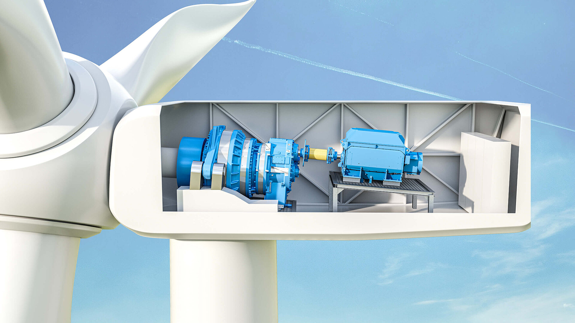 Generator in Windmühle